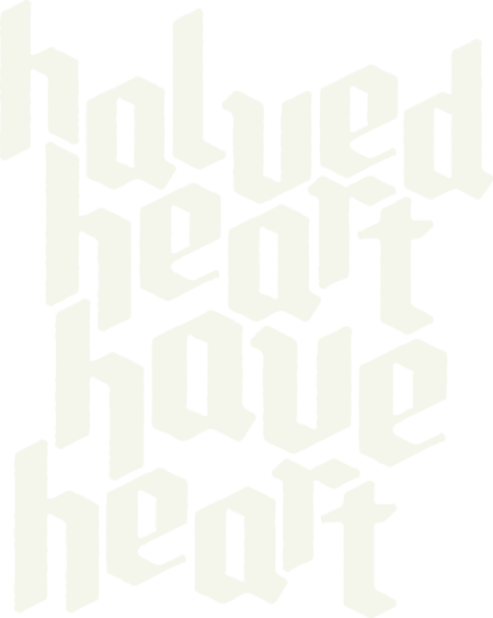 Halved Heart - Hearts Stitched Together With Hope